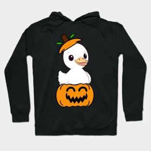 Cute Fat duck is in a pumpkin Hoodie